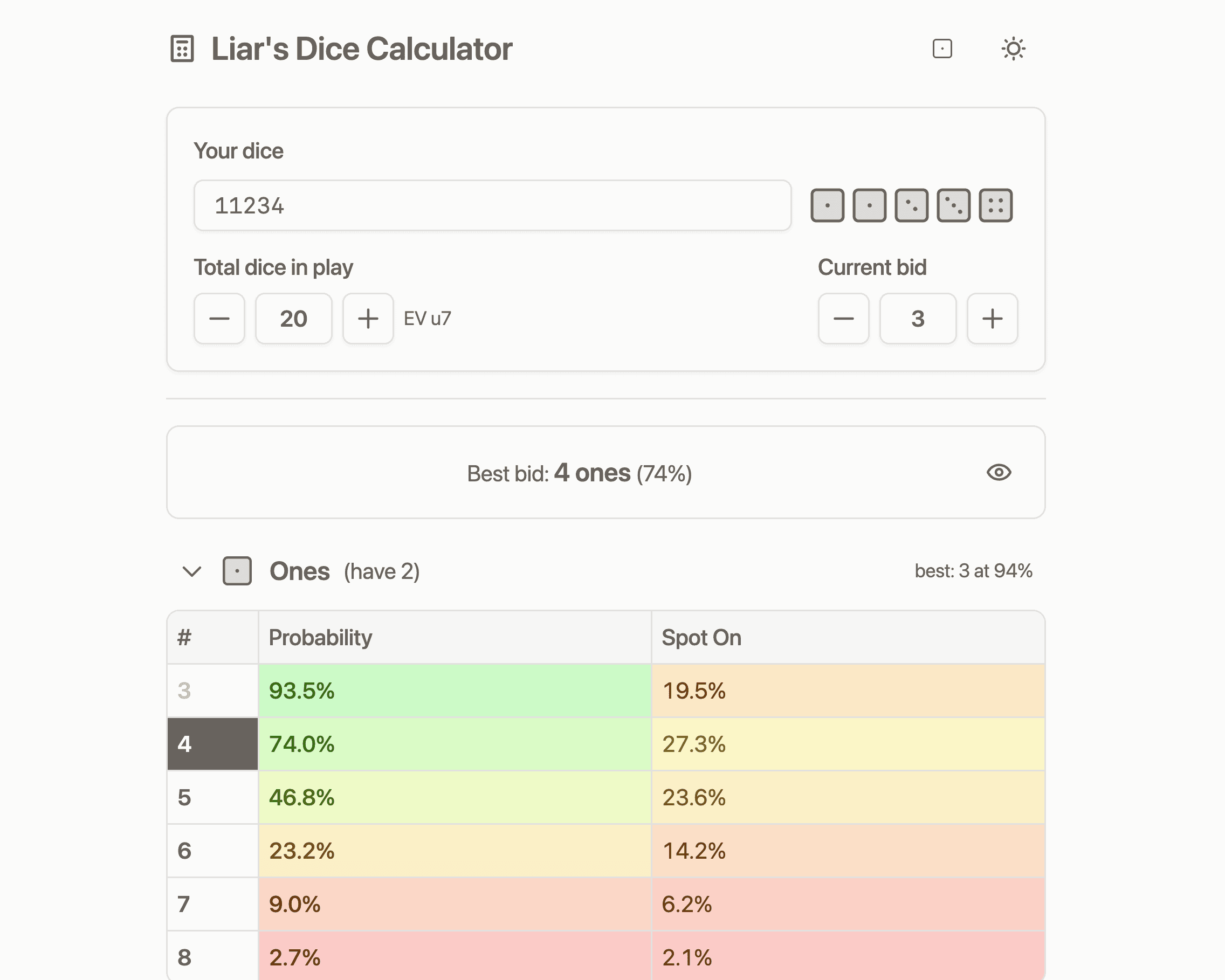 Liar's Dice